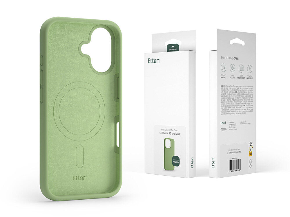 Etui ETTERI Silicone Mag podwojna ochrona telefon opakowanie papier srodowisko minimalizm elegancja
