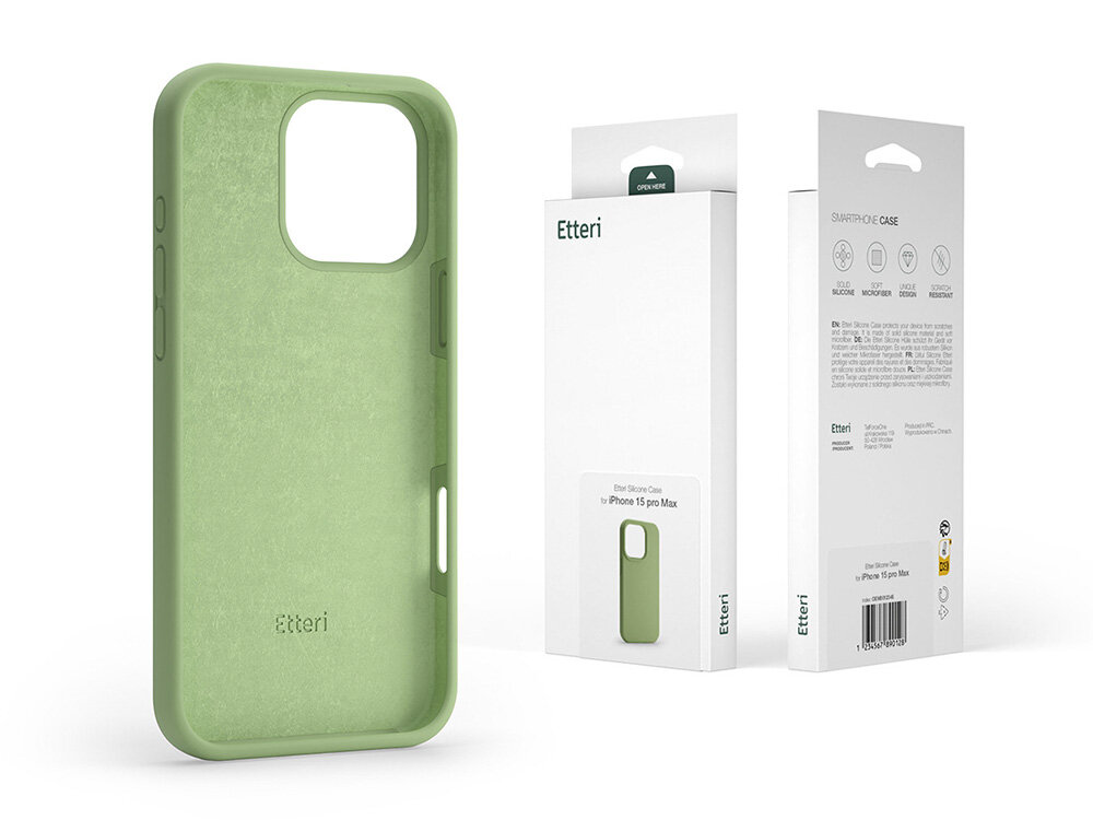 Etui ETTERI Silicone do Apple iPhone eleganckie minimalistyczne papierowe pudełko przyjazne dla środowiska
