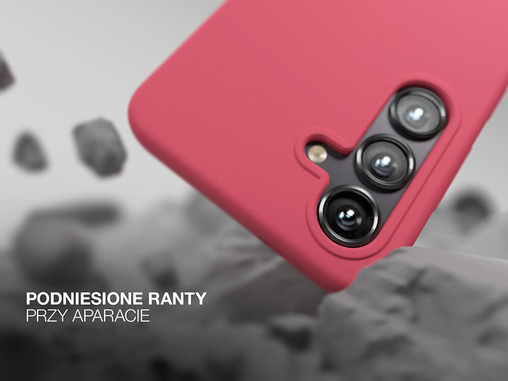 Etui ETTERI Silicone do Samsung Galaxy Podniesione ranty wycięcia aparat przyciski