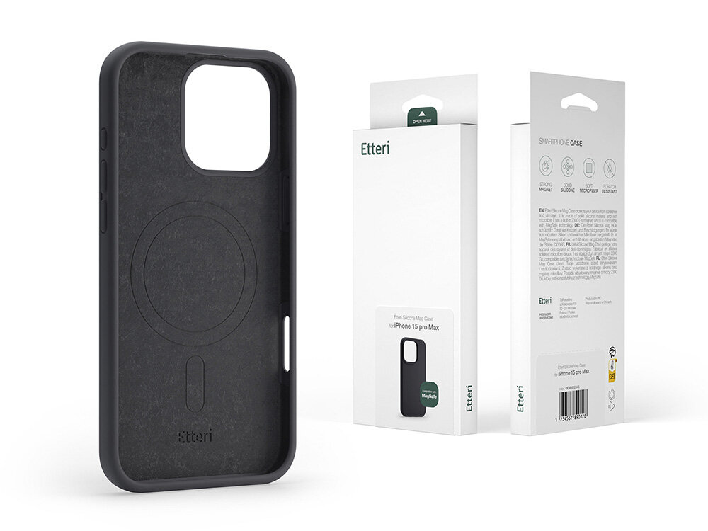 Etui ETTERI Silicone Mag podwojna ochrona telefon opakowanie papier srodowisko minimalizm elegancja