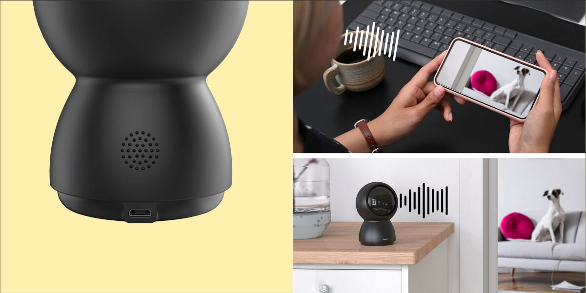 Kamera HAMA 176647 Wewnętrzna, Wi-Fi, Kamera obrotowa Rozmowy przez kamerę