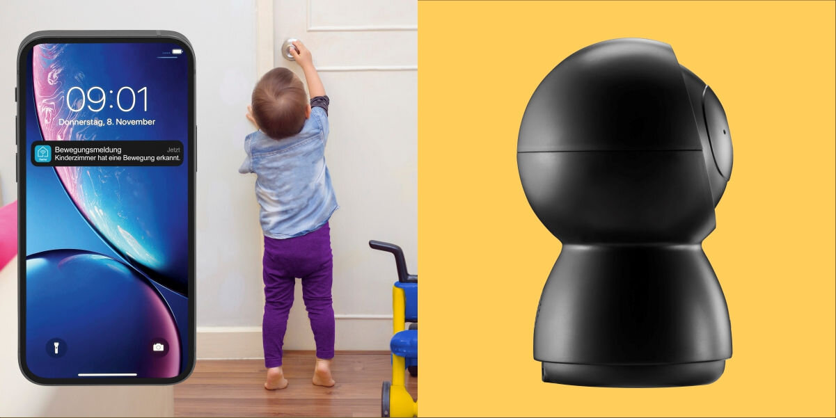 Kamera HAMA 176647 Wewnętrzna, Wi-Fi, Kamera obrotowa Mobilna aplikacja