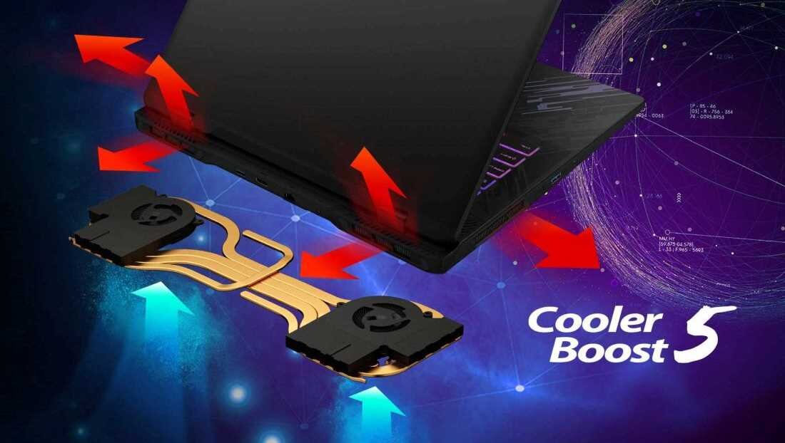 Laptop MSI Pulse 17 AI C1VGKG - system chłodzenia