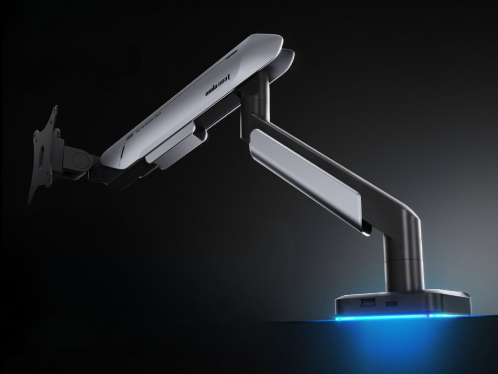 ANDA SEAT Stealth II Pro RGB Podstawa efektowne podświetlenie RGB z 31 trybami porty USB-A i USB-C - podświetlana podstawa