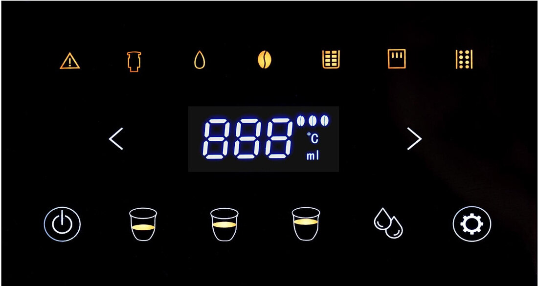 Ekspres CATLER EA 800 Cubisto Intuicyjna obsługa ekran dotykowy wybór wielkość temperatura oczekiwania proces parzenia