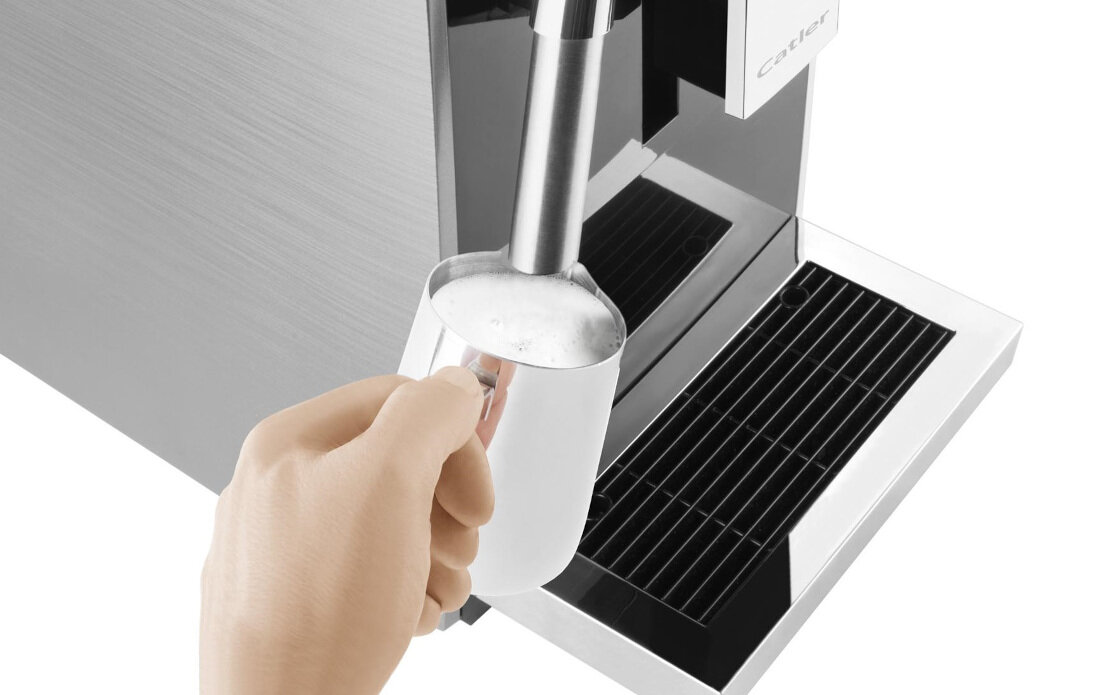 Ekspres CATLER EA 801 Cubisto Dysza parowa spienianie mleka klasyczne espresso mleczne specjały cappuccino latte macchiato konsystencja