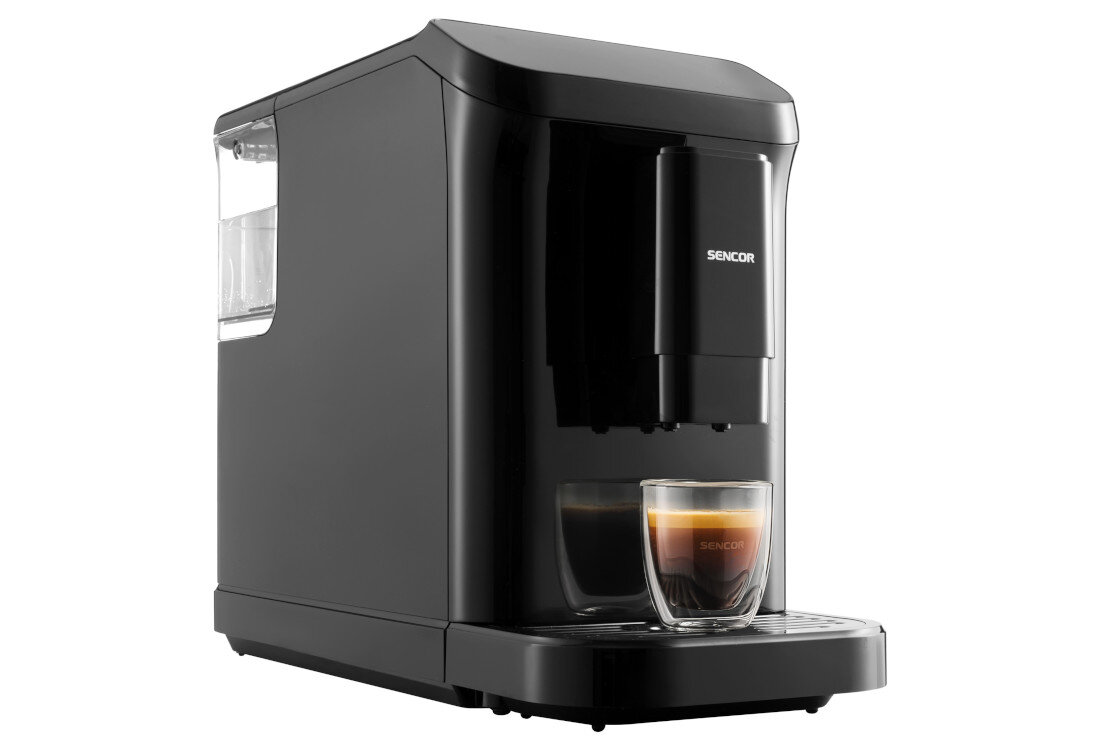 Ekspres SENCOR SES 6000BK zdjęcie lifestyle Wyrazisty smak kawy Pompa o ciśnieniu 20 bar system Thermoblock powtarzalne rezultaty