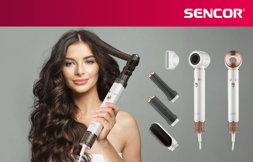 Suszarko-lokówka SENCOR SHS 9100RS 35, 50 mm 1300 W Stylizacja bez uszkodzeń wygląd design prezentacja wizualizacja