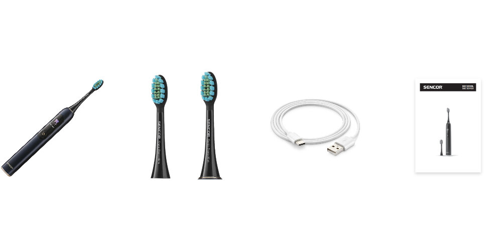 Szczoteczka soniczna SENCOR SOC 5010BL Niebieski zestaw akcesoria komplet wyposazenie