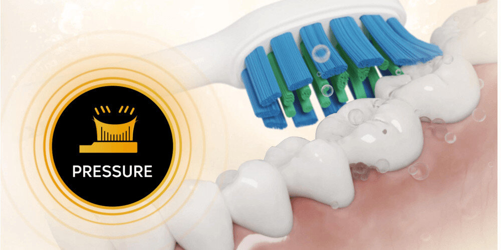 Szczoteczka soniczna SENCOR SOC 5011GD Złoty Czujnik nacisku komfort i bezpieczeństwo użytkowania wibracje timer