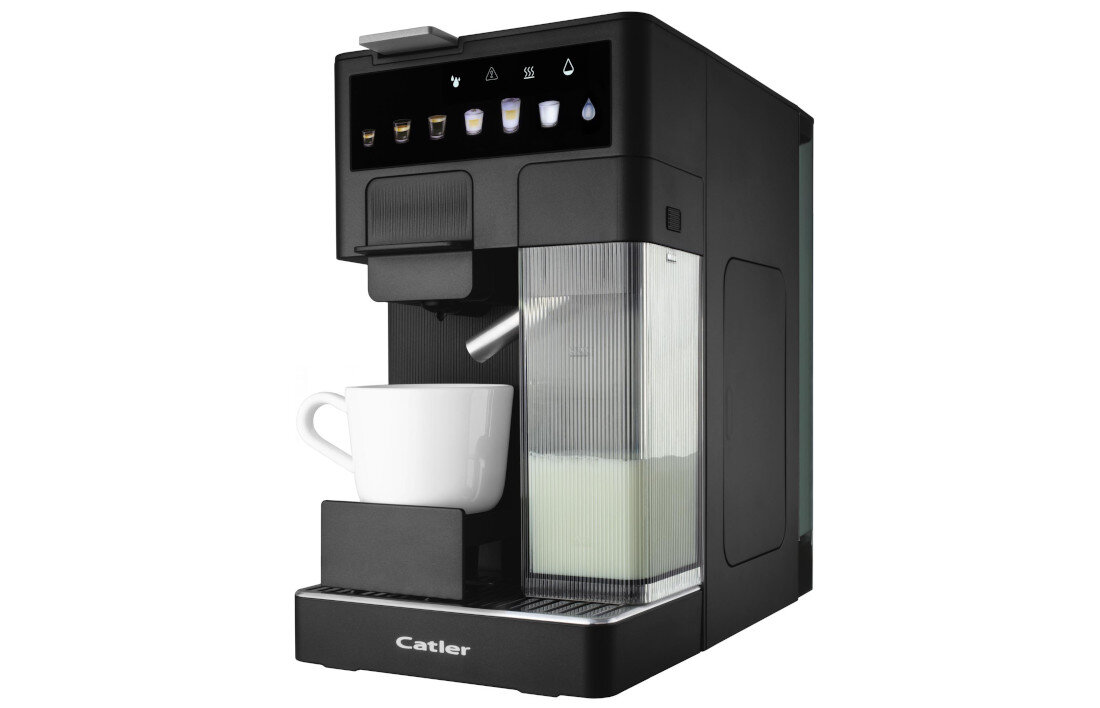 Ekspres CATLER ES 751 B Renzo Różnorodne napoje mleczne cappuccino, latte czy macchiato na dwa sposoby napoje kawa