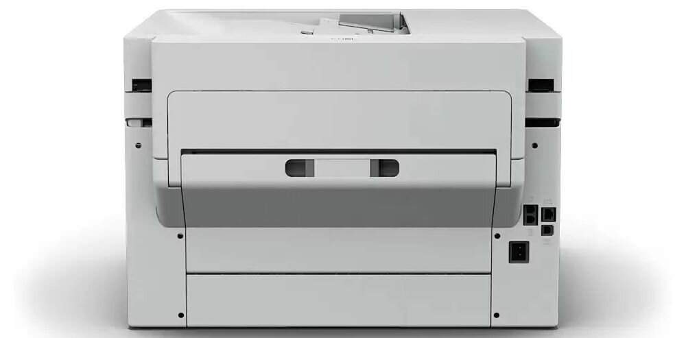 Urządzenie wielofunkcyjne EPSON EcoTank Pro L15180 Druk w kolorze, Automatyczny druk dwustronny, Wi-Fi prezentacja urządzenia na białym tle od tyłu prosta obsługa i eksploatacja