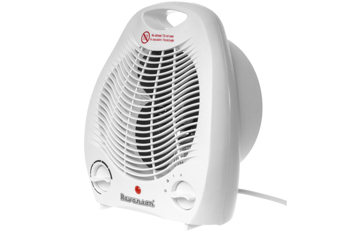 Termowentylator RAVANSON FH-105 dwustopniowa regulacja mocy Lampka kontrolna informacja wygodne użytkowanie