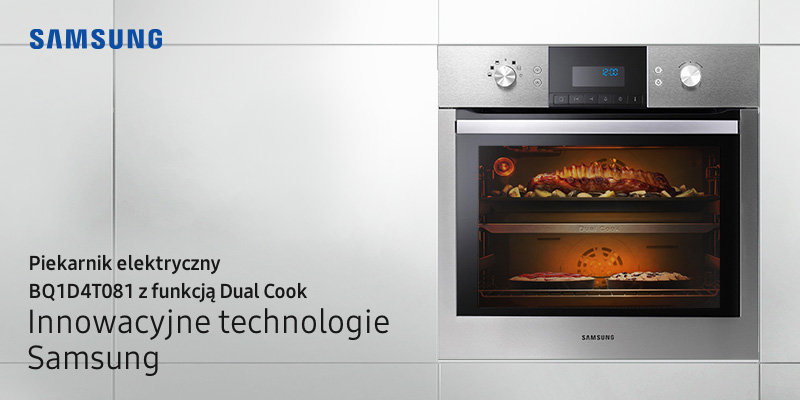 Piekarnik elektryczny z funkcją Dual Cook i funkcją pary 65 l