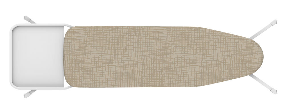 Deska do prasowania RORETS Smilla (Structure beige) 120 x 38 cm funkcja ośmiostopniowej regulacji wysokości od 75 do 97 cm dopasowanie do wzrostu użytkownika zwiększony komfort podczas prasowania podstawa z ocynkowanego drutu trwałość stabilność nogi rurek przekrój prostokąta 20 x 30 mm solidność waga 8 kg łatwe przenoszenie blokada przed przypadkowym rozłożeniem przechowywanie w bezpieczny sposób lakierowane w kolorze chromu antenka na przewód