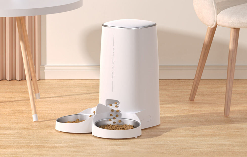 Automatyczny dozownik karmy ROJECO Button 4L pojemność 2,5 kg zapas karmy