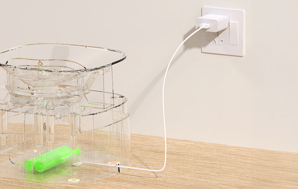 Automatyczny dozownik karmy ROJECO Button 4L zasilanie prąd stały baterie AA przycisk karmienia