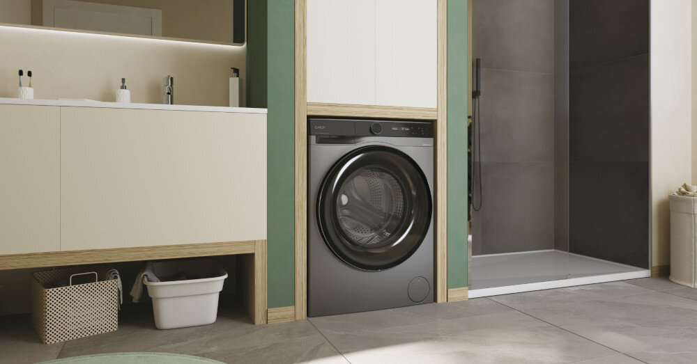 Pralka CANDY AI BS 411B9G-S CANDY AI BS 411B9G-S Cichy program prania nocnego cicha praca Ochrona przed zagnieceniami Wyjątkowo cicha AI Silent Motion mniejsze wibranie praca w nocy 72 dB pojemność bębna 11 kg większa ilość prania rozpoznawanie wagi dopasowanie parametrów prania