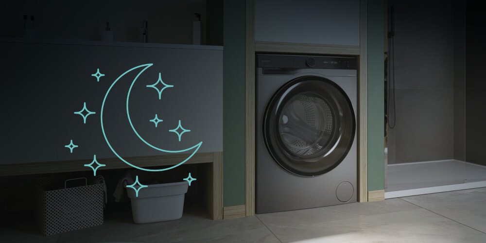 Pralka CANDY AI BS 411B9G-S Cichy program prania nocnego cicha praca
