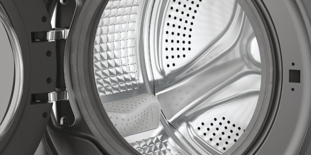 Pralka CANDY AI BS 411B9G-S Ochrona ubrań Soft Drum zachowanie kształtu miękkość duży otwór załadunkowy 36 cm wygodne bezpieczne