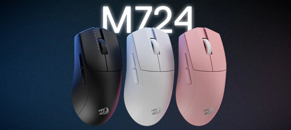 Mysz REDRAGON K1NG M724 Mysz lekkość przewodowa bezprzewodowa podświetlenie działanie konstrukcja przyciski konfiguralne sensor optyczny połączenie rozgrywka komfort