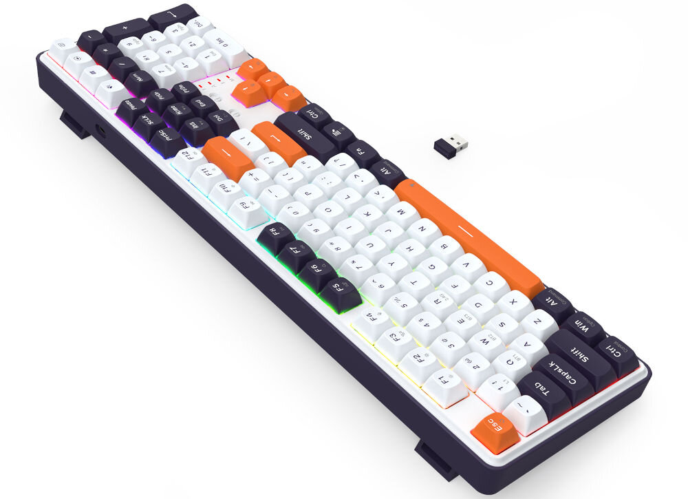 Klawiatura K689WBO-RGB-PRO Wyvern
stabilność i komfort w pracy, dzięki systemowi Gasket Mount, precyzyjne uszczelki, 5-warstwowy system wygłuszenia,
pianka IXPE, silikonowe podkładki, PET noise pad, produkt na białym tle