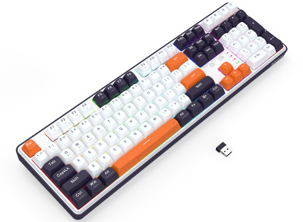Klawiatura K689WBO-RGB-PRO Wyvern
dostosowana do Ciebie oferuje dedykowane oprogramowanie umożliwiające tworzenie własnych trybów podświetlenia,
przypisywanie makr oraz konfigurowanie skrótów klawiszowych, produkt na białym tle