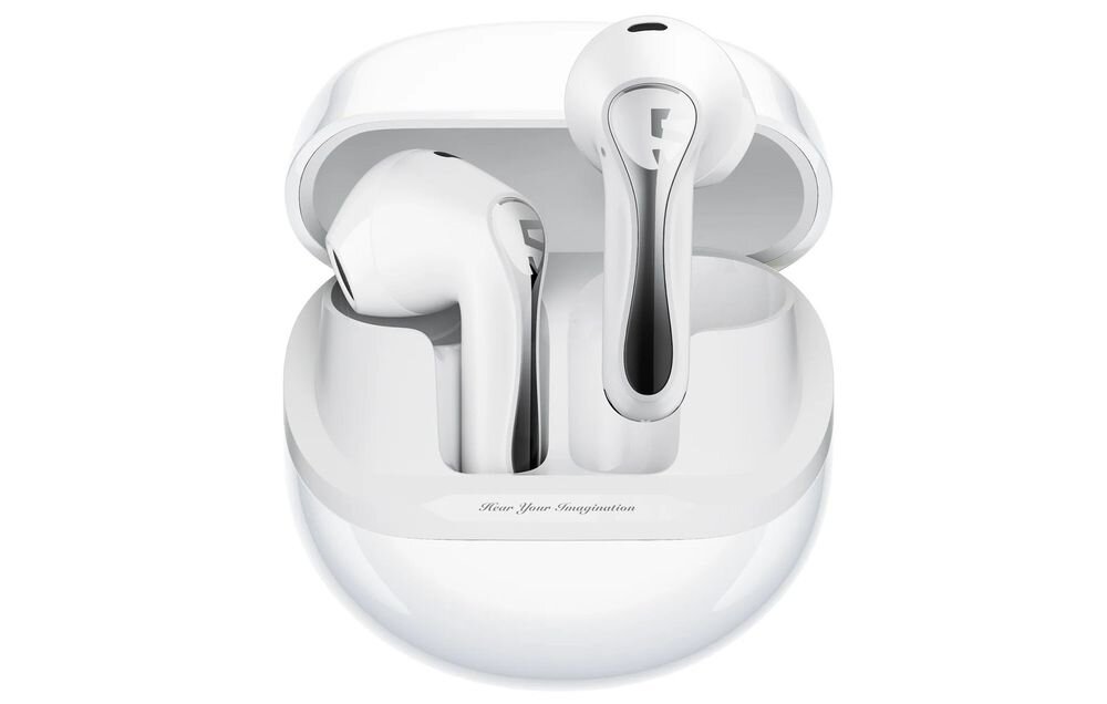 Słuchawki douszne SOUNDPEATS Air 5 TWS Hi-Res Audio Snapdragon Sound Bluetooth douszne, słuchawki z etui ładującym na białym tle