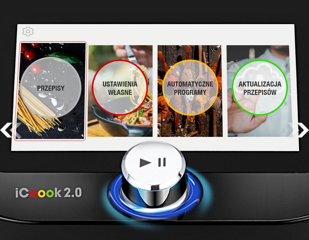 Wyświetlacz z przepisami.