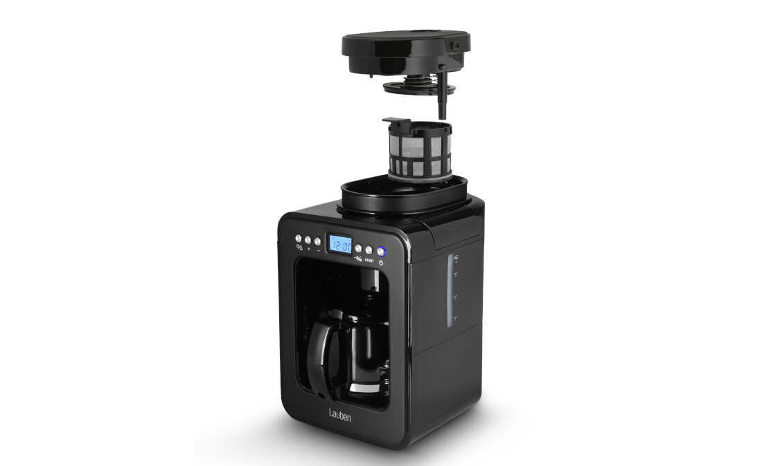 Ekspres LAUBEN Grind & Drip Coffee Maker 600BB Ekologiczny wybór Zmywalny filtr ze stali nierdzewnej środowisko konserwacja urządzenia jest prosta i szybka