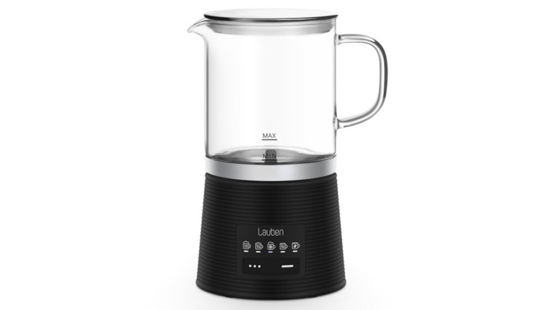Spieniacz do mleka LAUBEN Glass Milk Frother 600BG Stabilność i bezpieczeństwo Antypoślizgowe nóżki Automatyczne wyłączanie ochrona komfort i bezpieczeństwo użytkowania Cicha praca