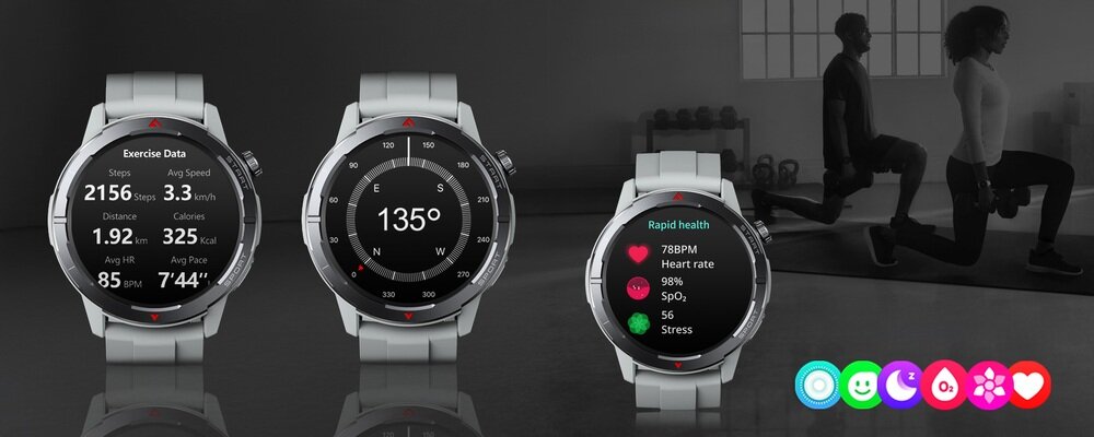 Smartwatch ZEBLAZE Stratos 3 Ultra tryby