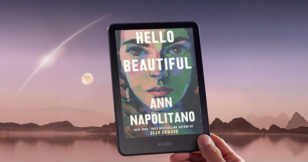 Czytnik e-booków AMAZON Kindle Colorsoft Signature Edition 7 czytaj nawet noca - czytnik na tle