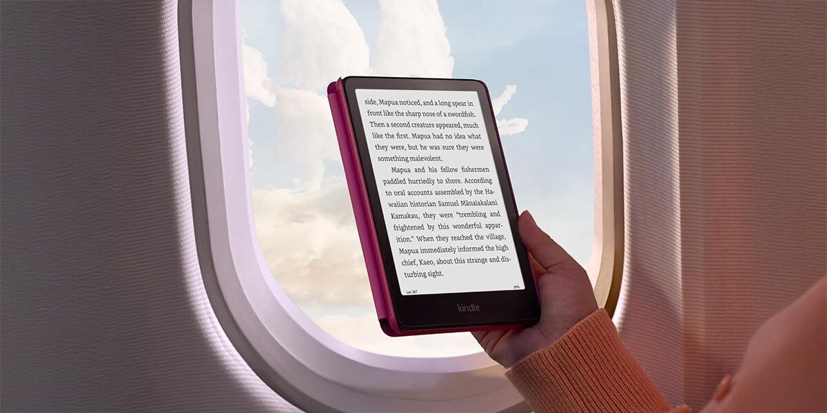 Czytnik e-booków AMAZON Kindle Paperwhite Signature Edition 7 odpornosc woda lekkosc waga podroze 