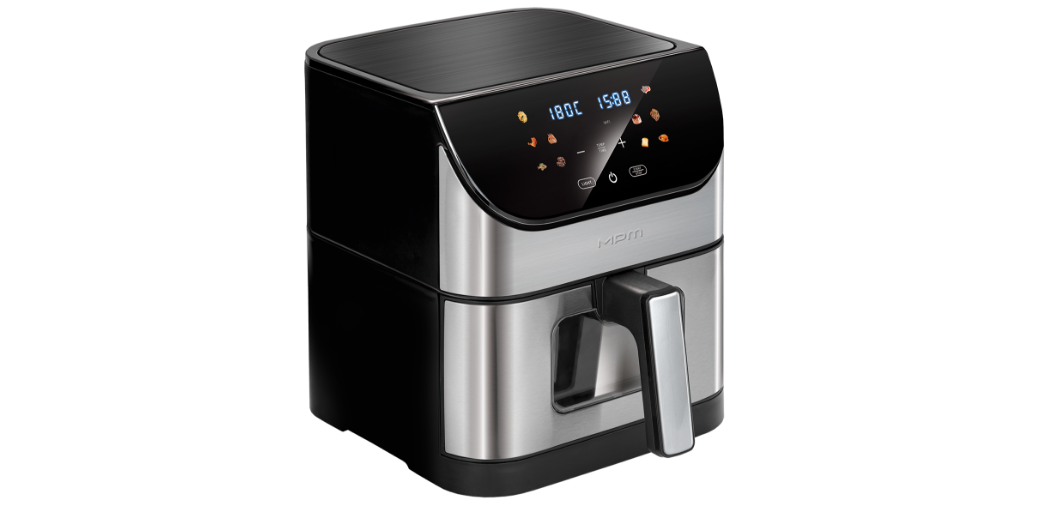 Frytkownica beztłuszczowa AirFryer MFR-10M/WI-FI z ponumerowanymi oznaczeniami.