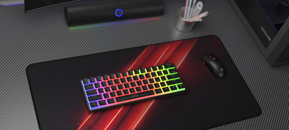 GENESIS Thor 660 G2 kompaktowa klawiatura gry pracy biurowej potrójnej łączności RapidSpeed™ połączenie z 4 sprzętami jednocześnie 80 godzin działania fabrycznie nasmarowane stabilizatory