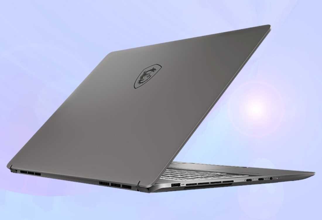 Laptop MSI Creator Z16 HX Studio - Laptop MSI Creator Z16 HX Studio na tle w kolorze niebieskim, zgodny z normą MIL-STD 810G. MIL-STD 810G, Wojskowa trwałość
