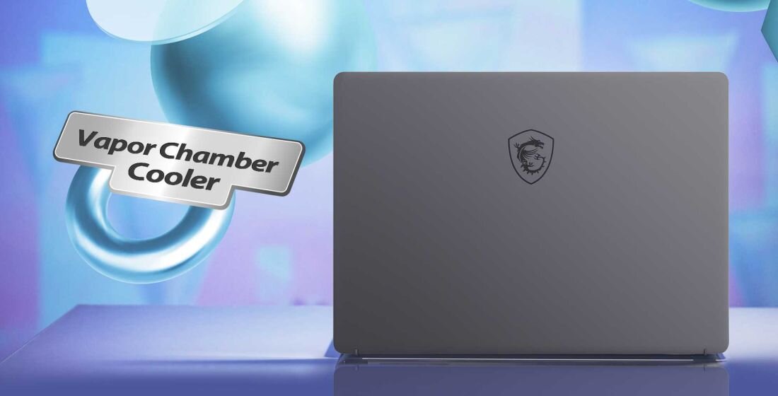 Laptop MSI Creator Z16 HX Studio - Laptop MSI Creator Z16 HX Studio z eleganckim designem i systemem chłodzenia Vapor Chamber Cooler. Cooler Boost, redukuje hałas i temperaturę