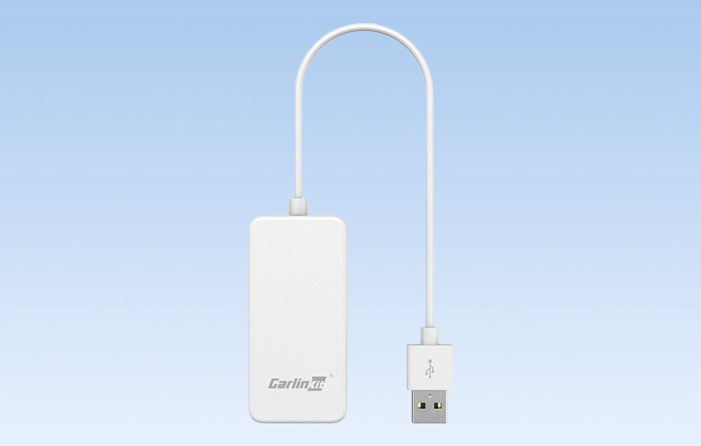 Adapter CARLINKIT CPC200-HD2CP CarPlay - Dobra jakość obrazu, adapter na błękitnym tle