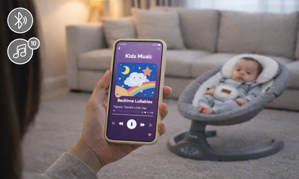 Bujaczek MOMI Kenani BULE00022 Ciemnoszary z modułem Bluetooth  10 melodii z regulacją głośności dopasowanie dźwięk odtwarzać muzykę z telefonu