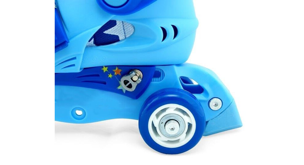 Łyżworolki SPOKEY Kindly (rozmiar 27 - 30) kółka PVC o średnicy 64 mm doskonale pochłaniają drgania łożyska klasy 608 ZB duża precyzja wykonania trwałe kółka szybsze