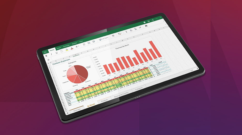 Tablet LENOVO TAB K11e wykres na ekranie 8 GB pamięci operacyjnej RAM 128 GB wbudowanej pamięci masowej karta sd 1 TB