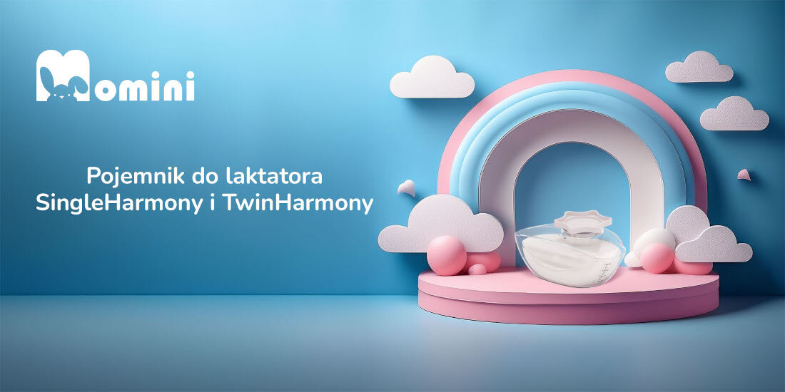Pojemnik na mleko MOMINI do laktatora SingleHarmony i TwinHarmony dla wygody pojemnik na podeście wygląd prezentacja