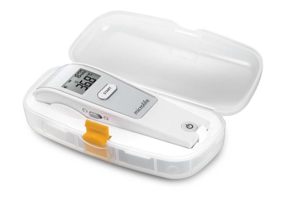 Termometr MICROLIFE NC150 Energooszczędność i praktyczność Wygodne zasilanie dwoma bateriami AAA etui  wymiary konstrukcja