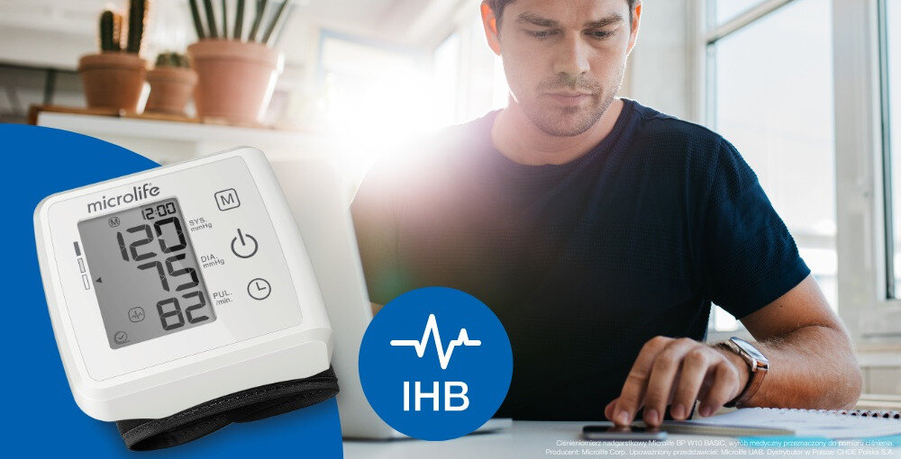 Ciśnieniomierz MICROLIFE BP W 10 Basic wygląd design tło prezentacja wizualizacja lifestyle Kontroluj stan zdrowia