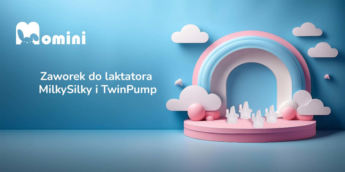 Zaworek do laktatora MOMINI MilkySilky i TwinPump  Dla wygody karmienia prezentacja wygląd na podeście