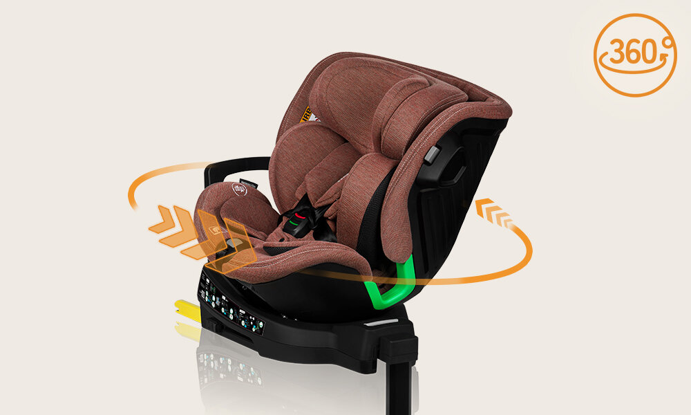 LIONELO Harmony Funkcja obrotu 360° EasyTurn rodzice mogą odciążyć plecy
