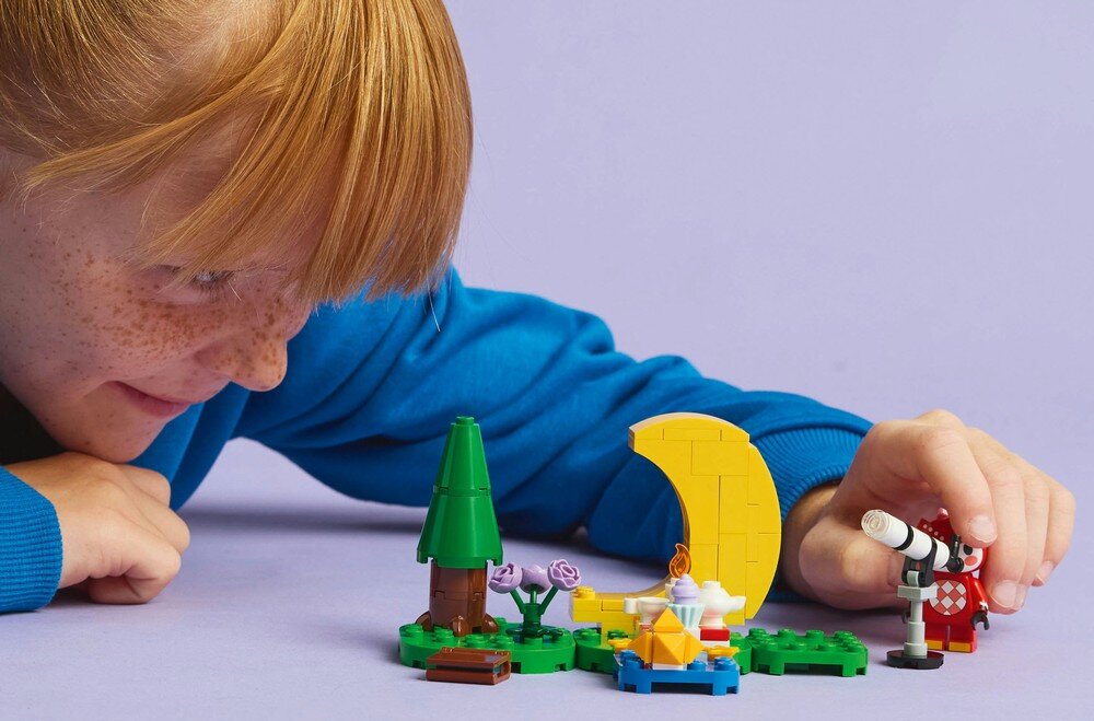 LEGO 77053 Animal Crossing Obserwacja gwiazd z Celeste dziecko bawi się zestawem