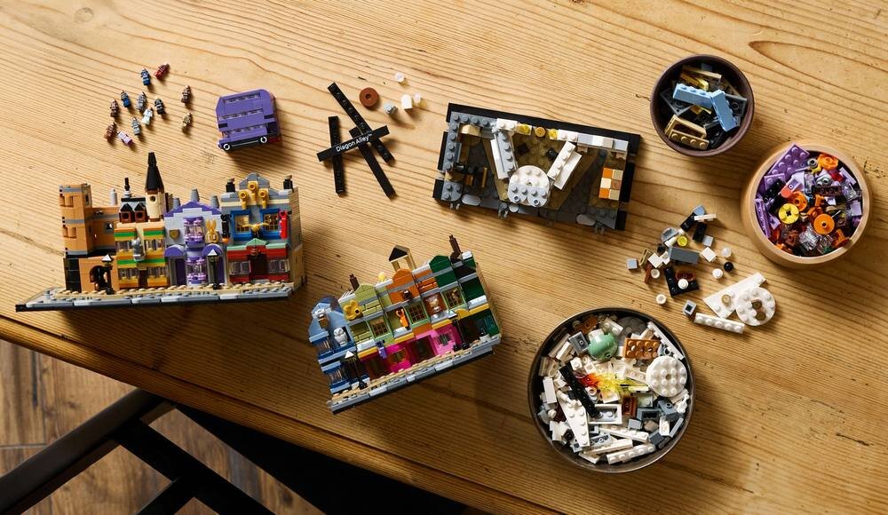LEGO 76444 Harry Potter Magiczne sklepy na Ulicy Pokątnej elementy zestawu, spędzanie czasu koordynacja wolny czas relaks