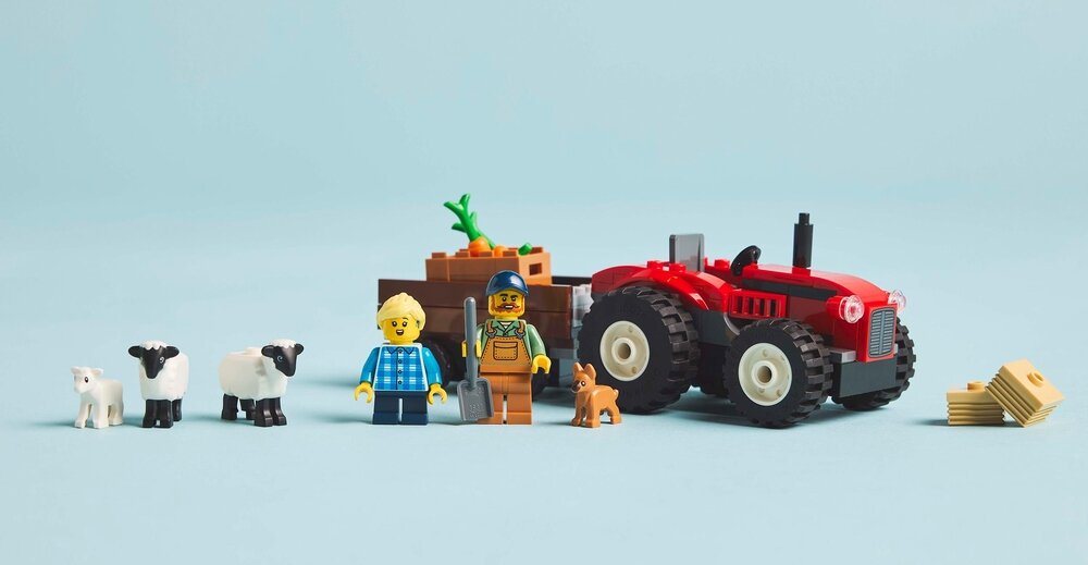 LEGO 60461 City Czerwony traktor z przyczepą i owcą kv początek opisu